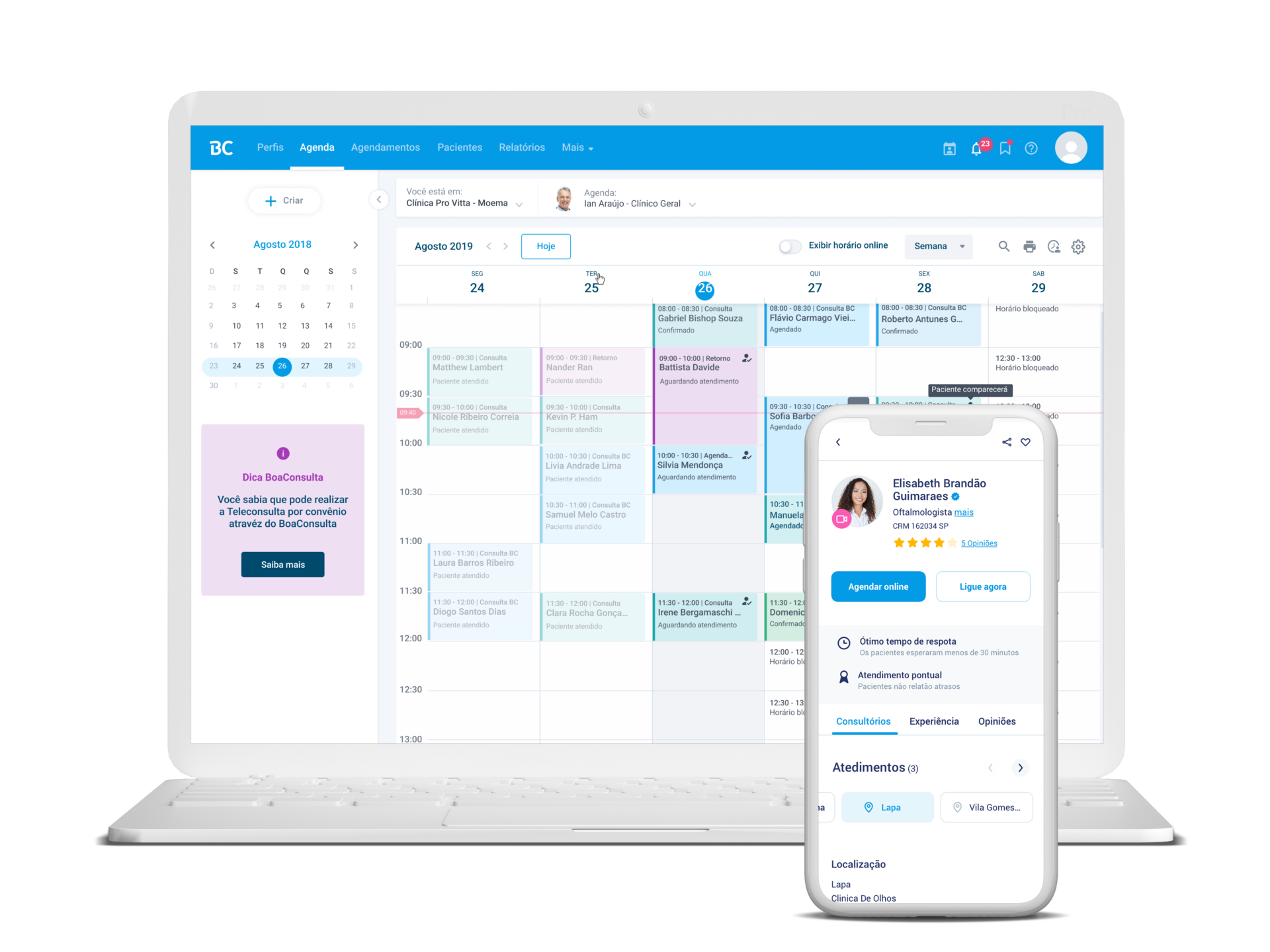 Agenda medica inteligente.