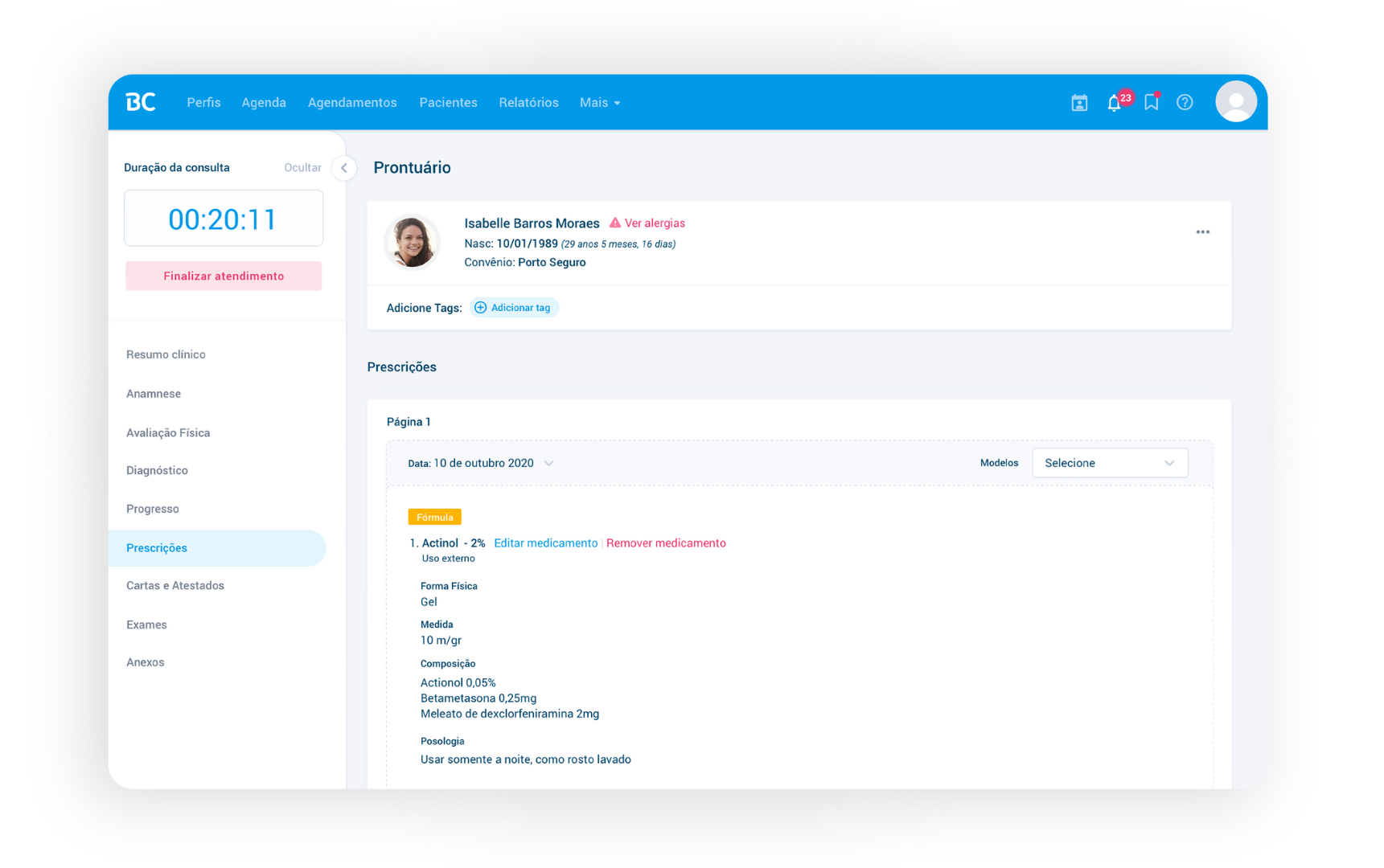 Prontuário Eletrônico.