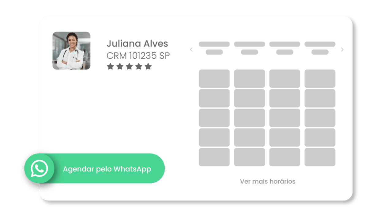Agendamento pelo WhatsApp.