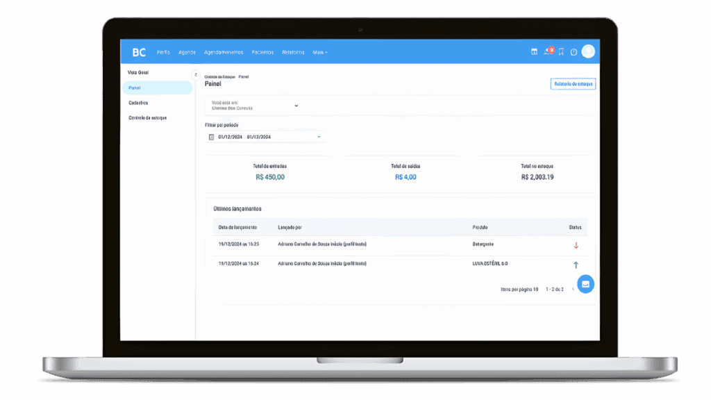 Sistema de Estoque para Consultórios e Clínicas